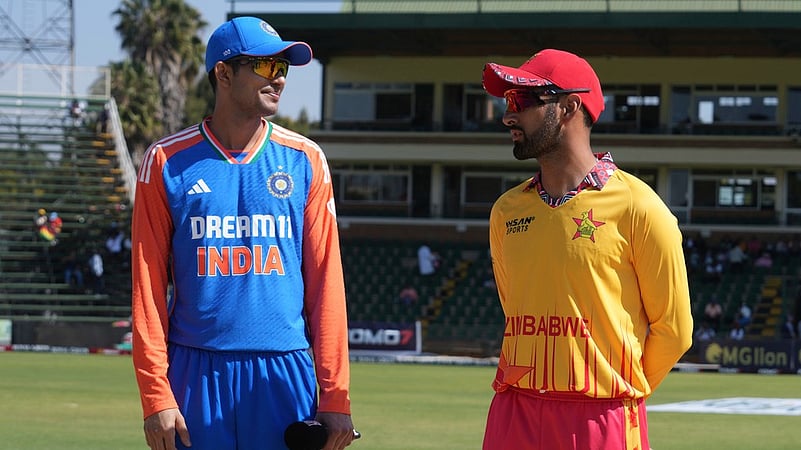 Shuman Gill, Sikandar Raza, IND Vs ZIM, 3rd T20I, AP Photo